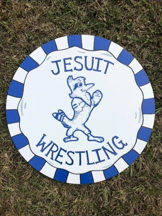 Jesuit High School Wrestling Door Hanger