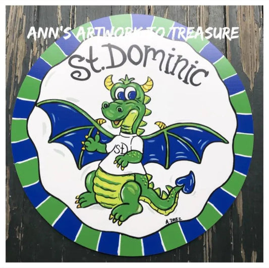St. Dominic School Dragons Door Hanger