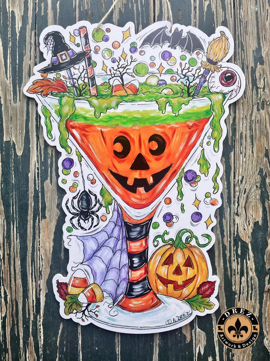 Halloween Martini Door Hanger