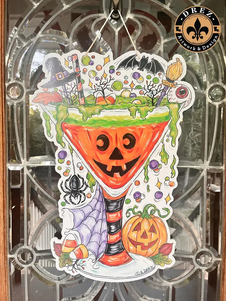 Halloween Martini Door Hanger
