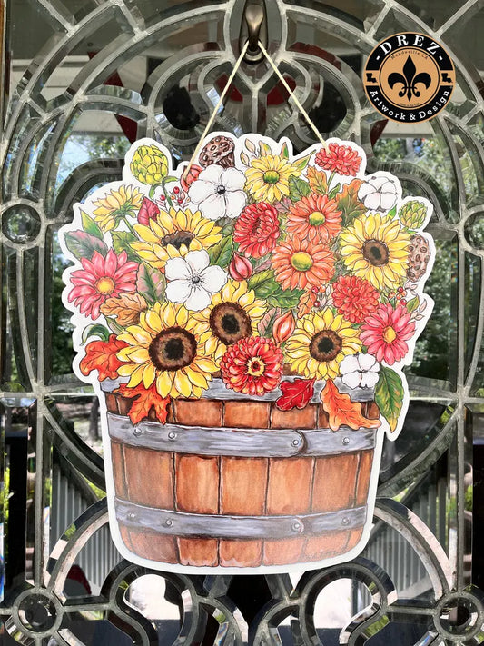 Fall Flower Pot Door Hanger