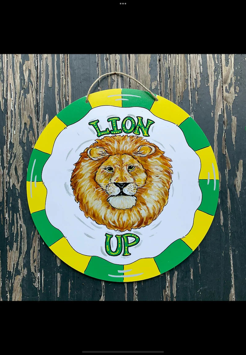 "Lion Up" Southeastern Louisiana University Door Hanger