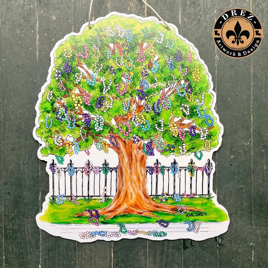 Mardi Gras Bead Tree Door Hanger