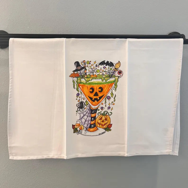Halloween Martini Tea Towel