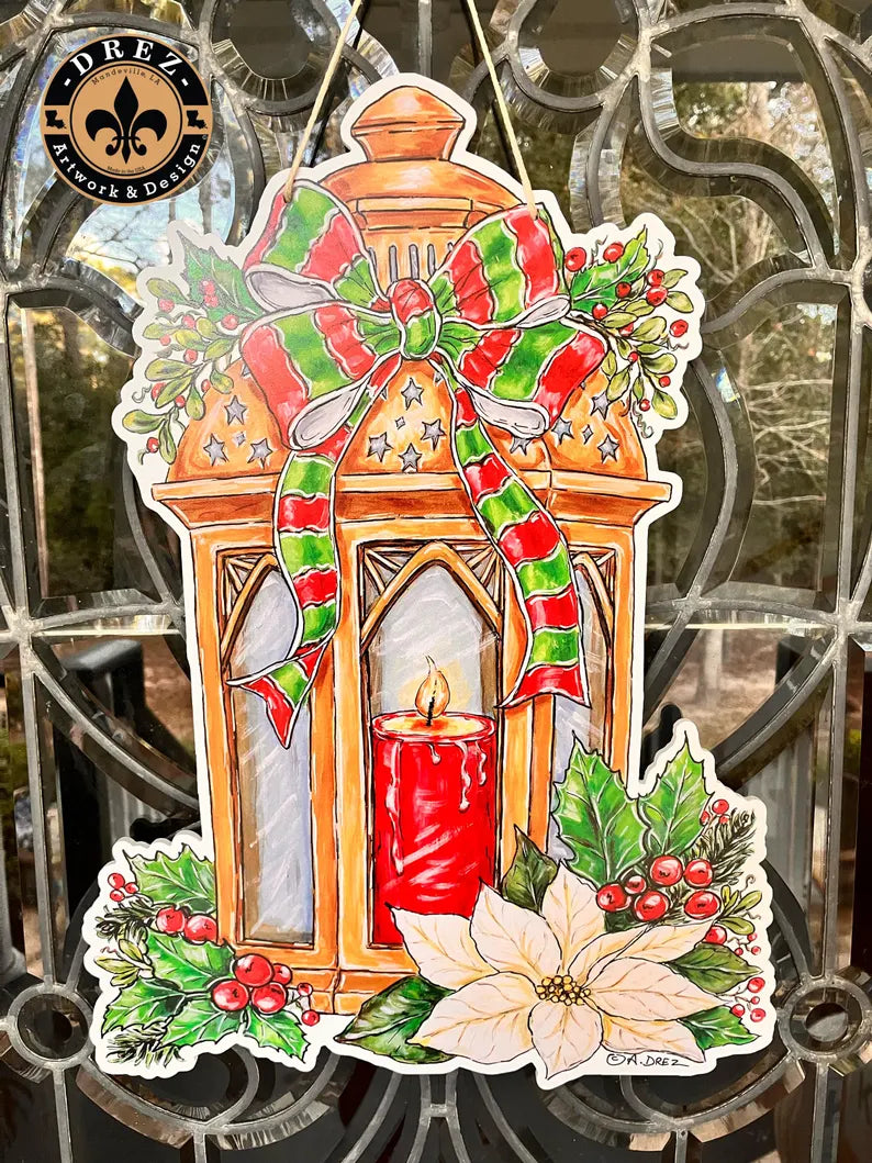 Christmas Candle Door Hanger