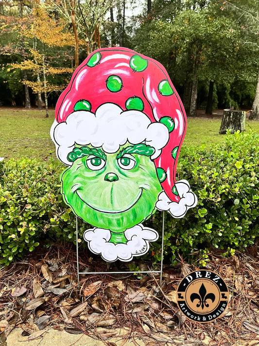 Grinch Yard Stake