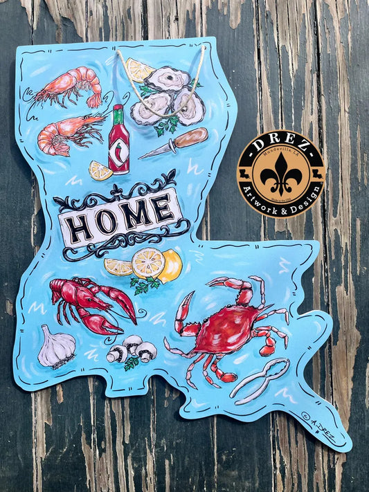 Louisiana Seafood Door Hanger