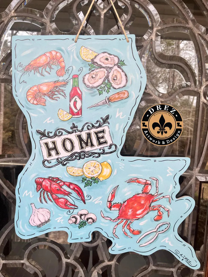 Louisiana Seafood Door Hanger