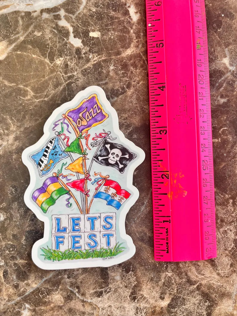 Fest Flags "Let's Fest" Sticker