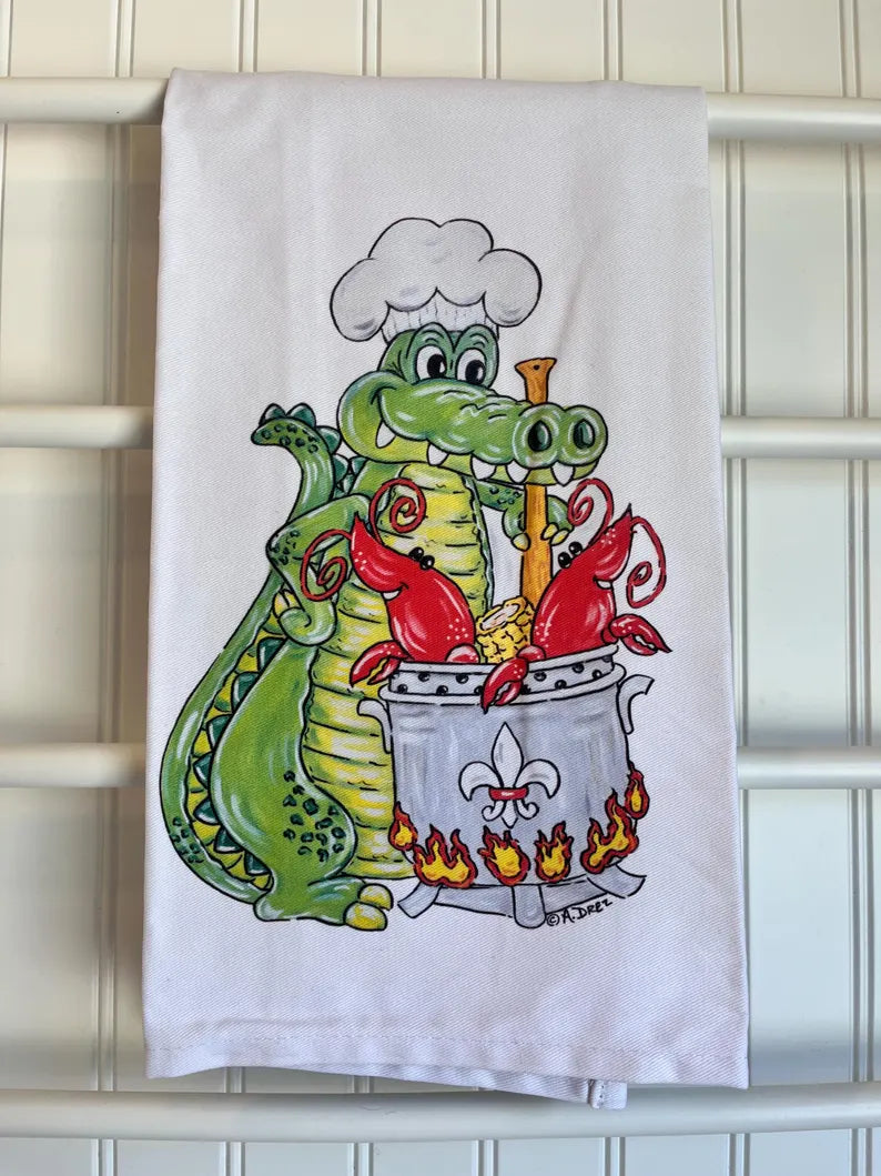 Gator Boil Tea Towel