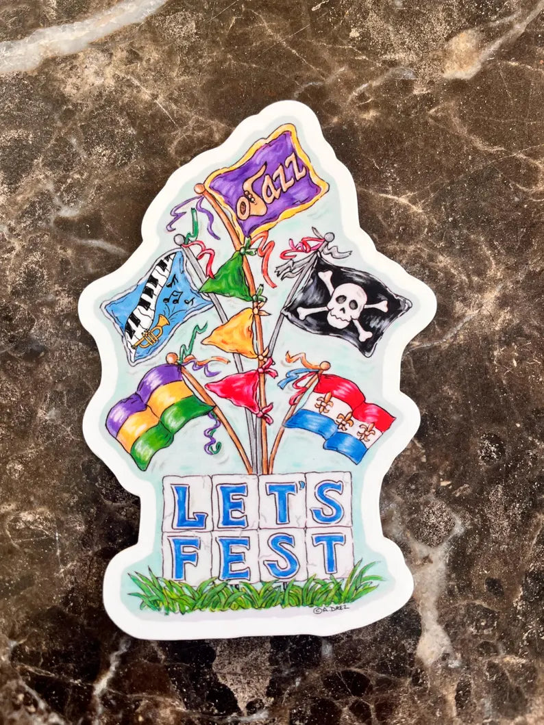Fest Flags "Let's Fest" Sticker