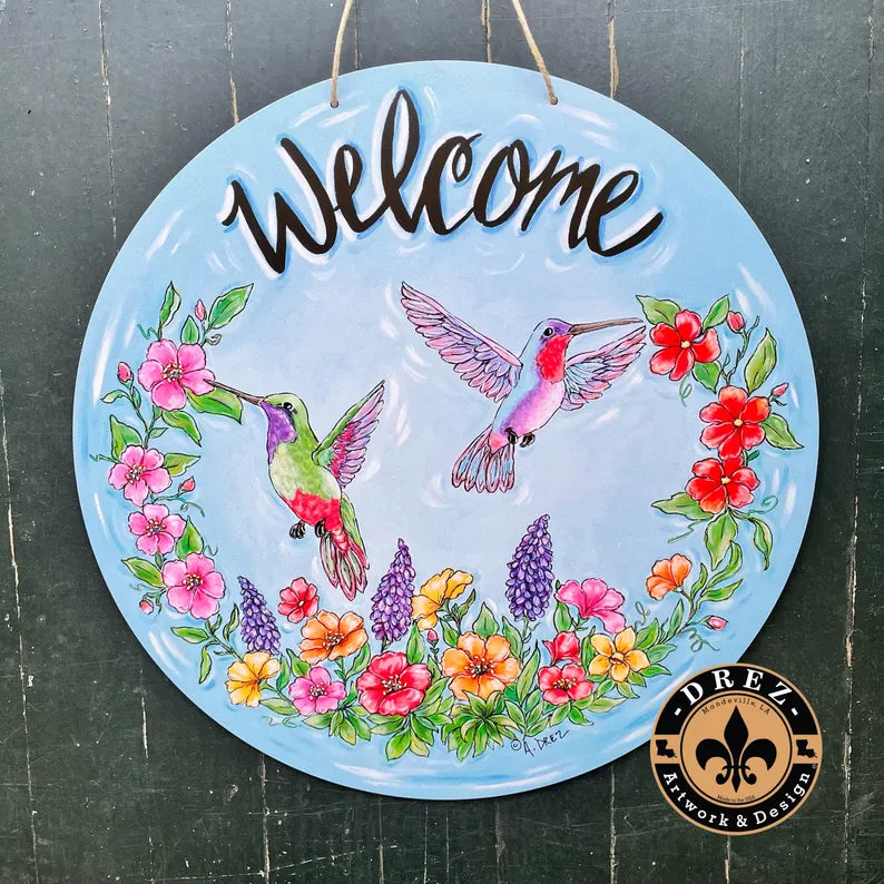 Hummingbird Door Hanger