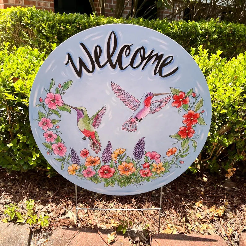 Hummingbird Yard Stake