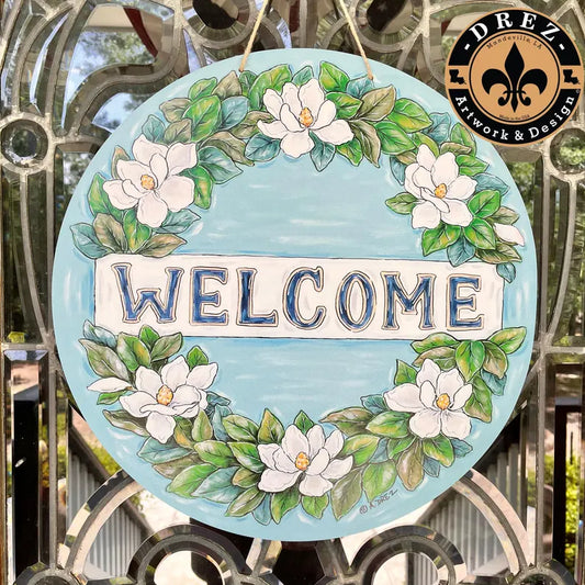 Magnolia Welcome Door Hanger