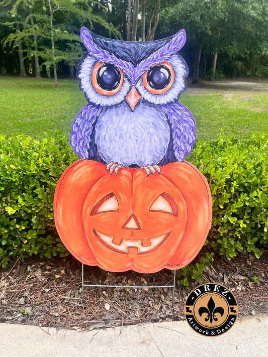 Halloween Owl Yard Stake