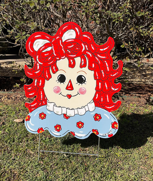 Raggedy Ann- Mount Carmel Academy Yard Stake