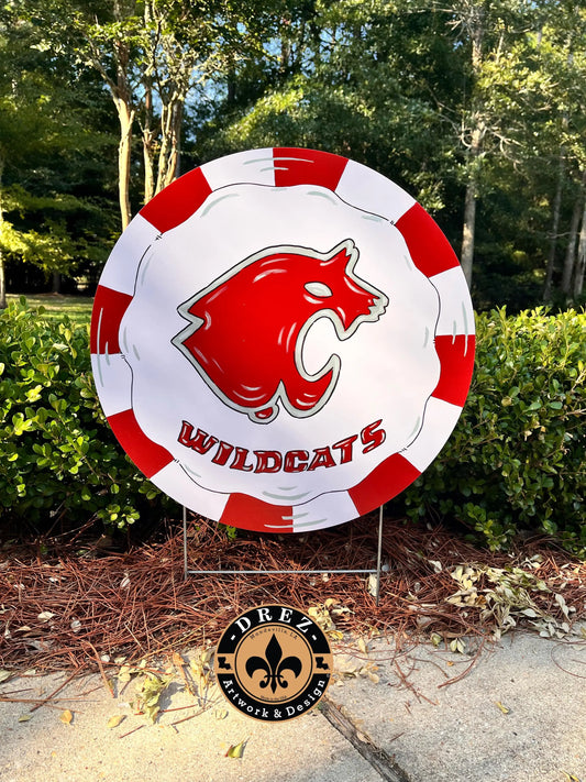 Destrehan Wildcats Yard Stake