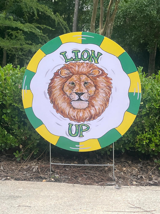"Lion Up" Southeastern Louisiana University Yard Stake