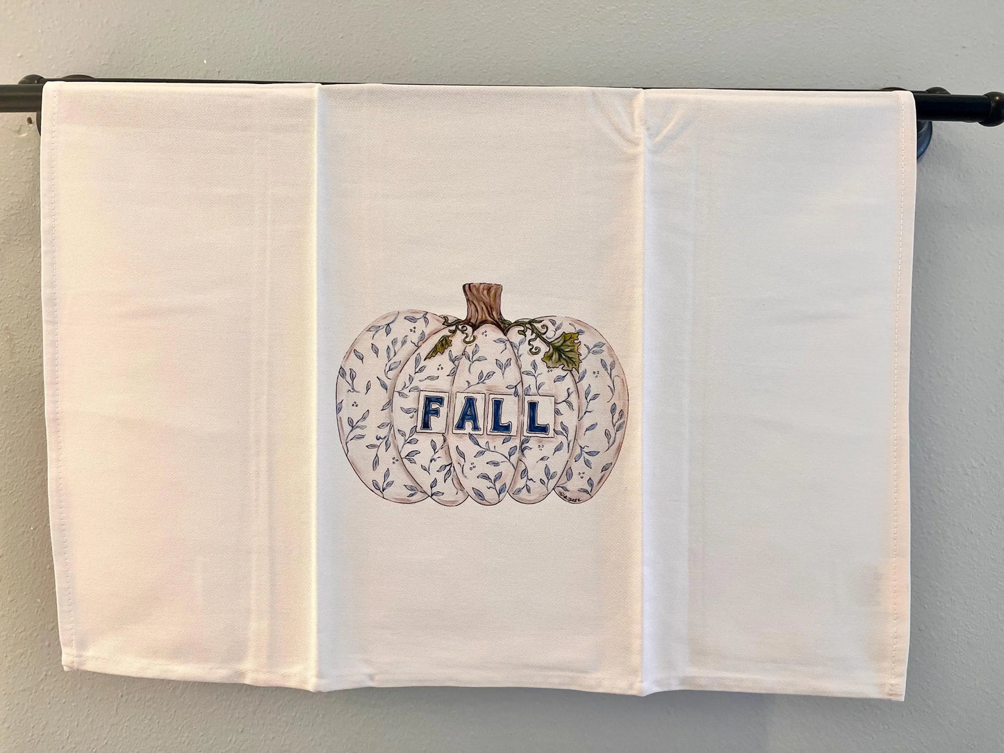 Pumpkin Fall Chinoiseries Tea Towel