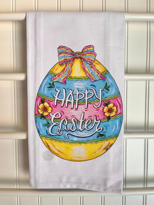 Easter Egg with Bow Tea Towel