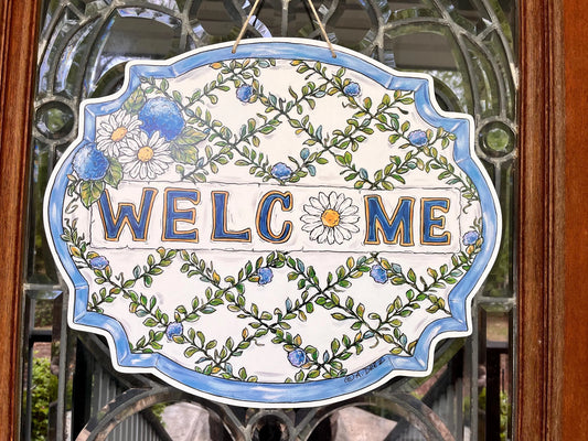 Daisy Welcome Door Hanger