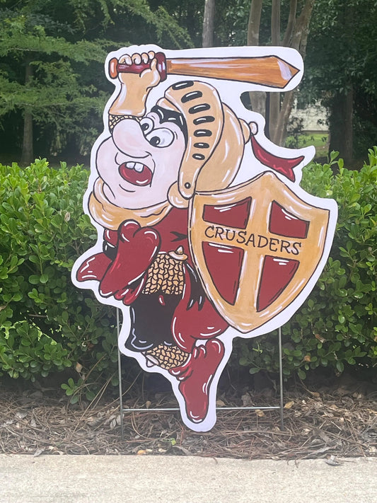 Brother Martin High School Crusader Yard Stake