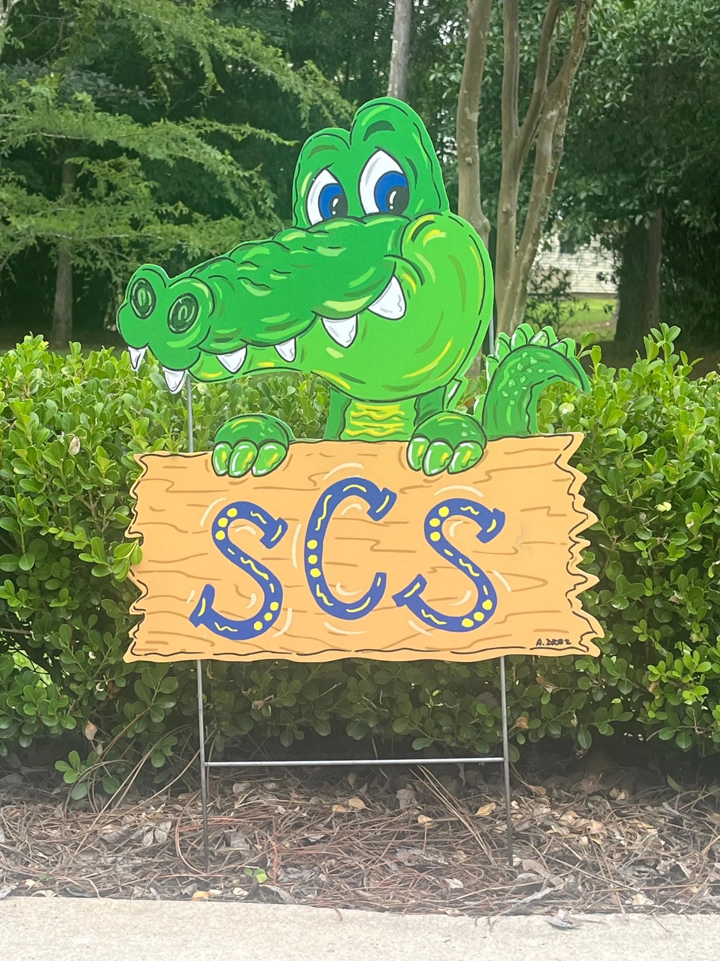 St. Catherine of Sienna "SCS" Alligator Yard Stake