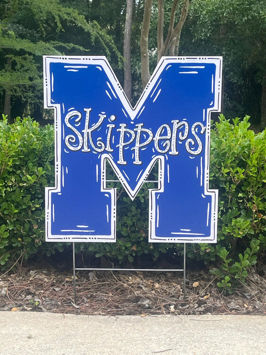 Mandeville High School Skippers "M" Yard Stake