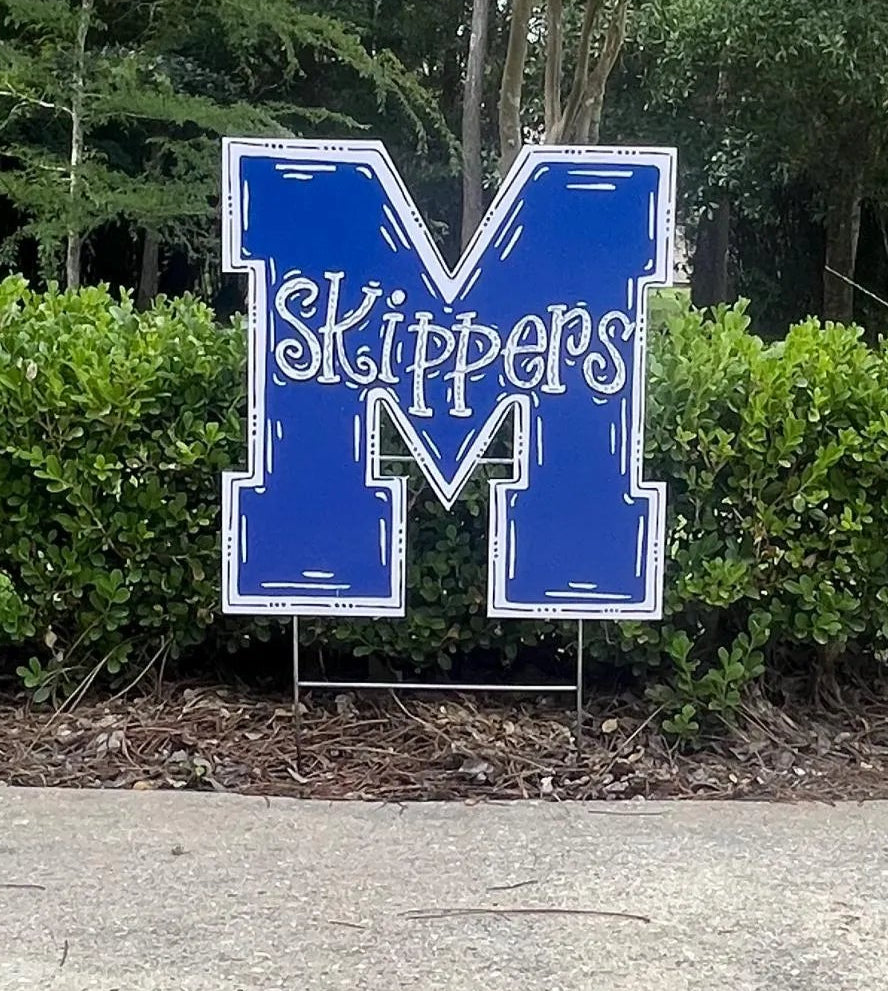 Mandeville High School Skippers "M" Yard Stake