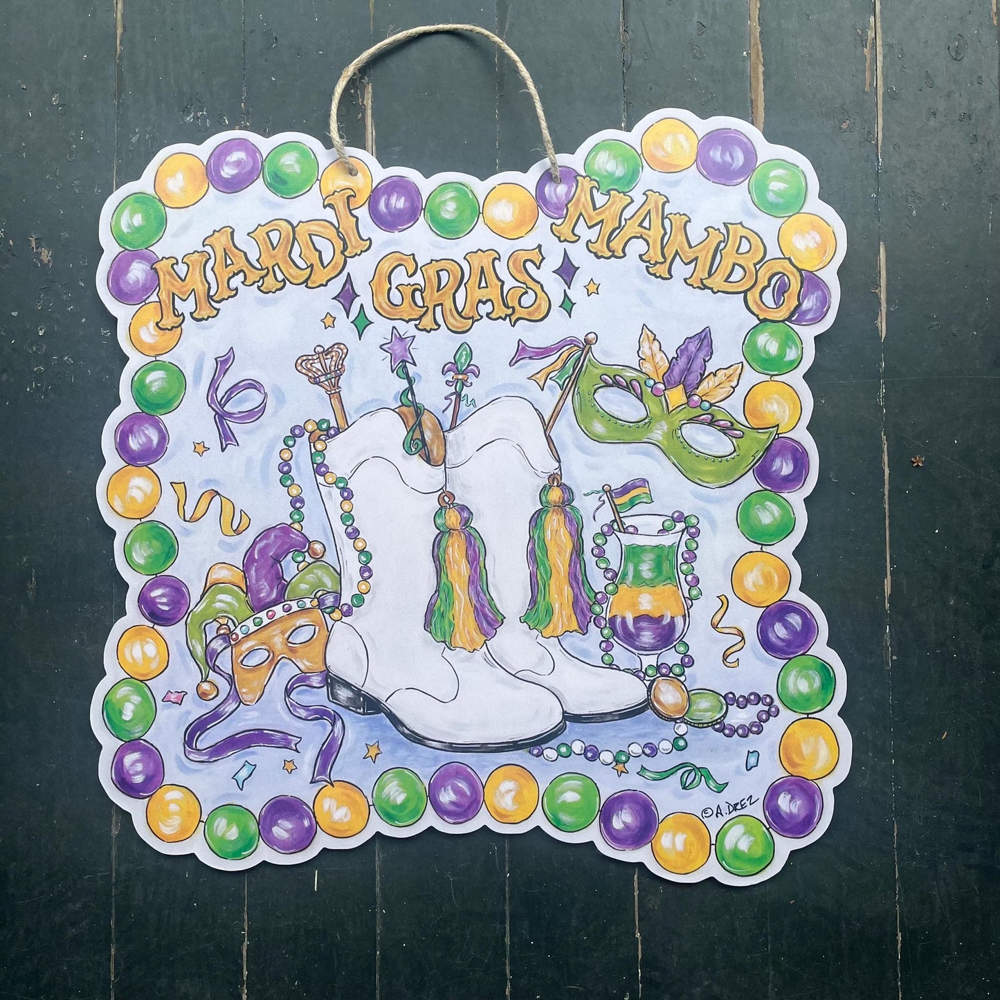 Mardi Gras Mambo Door Hanger