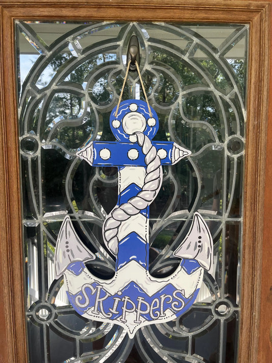 Mandeville High School "Skippers" Anchor Door Hanger
