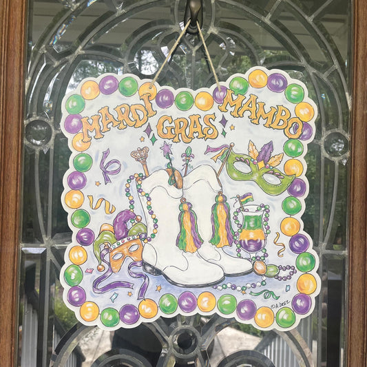 Mardi Gras Mambo Door Hanger
