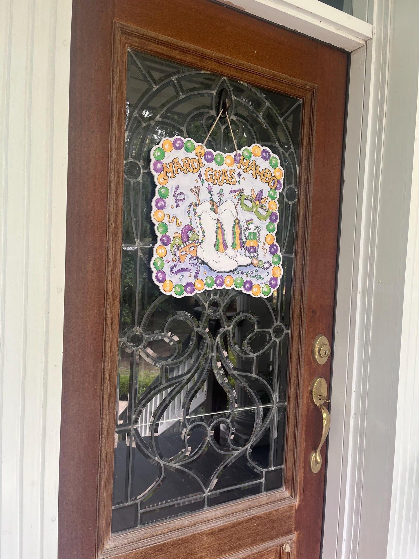 Mardi Gras Mambo Door Hanger