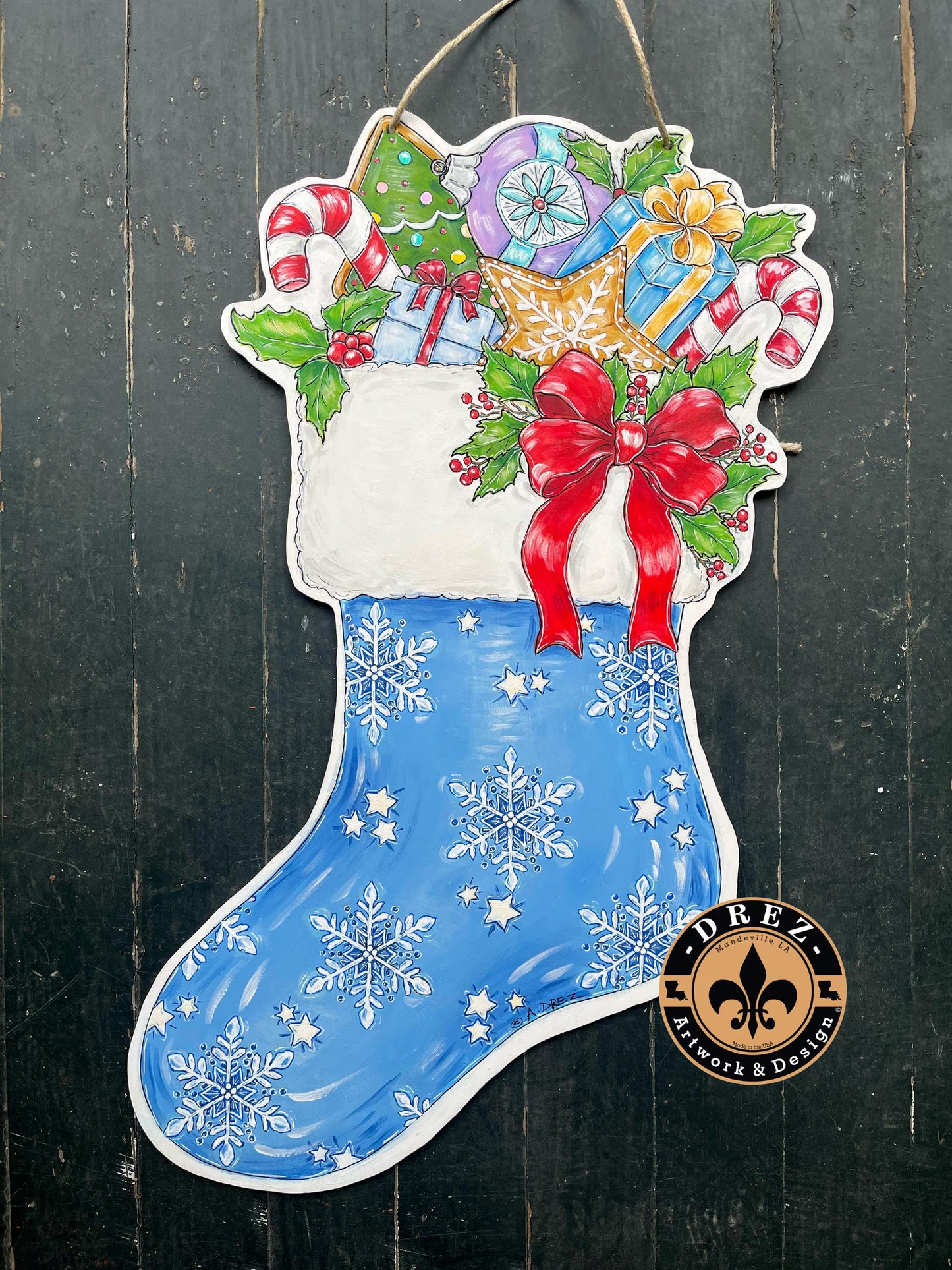 Christmas Stocking Door Hanger