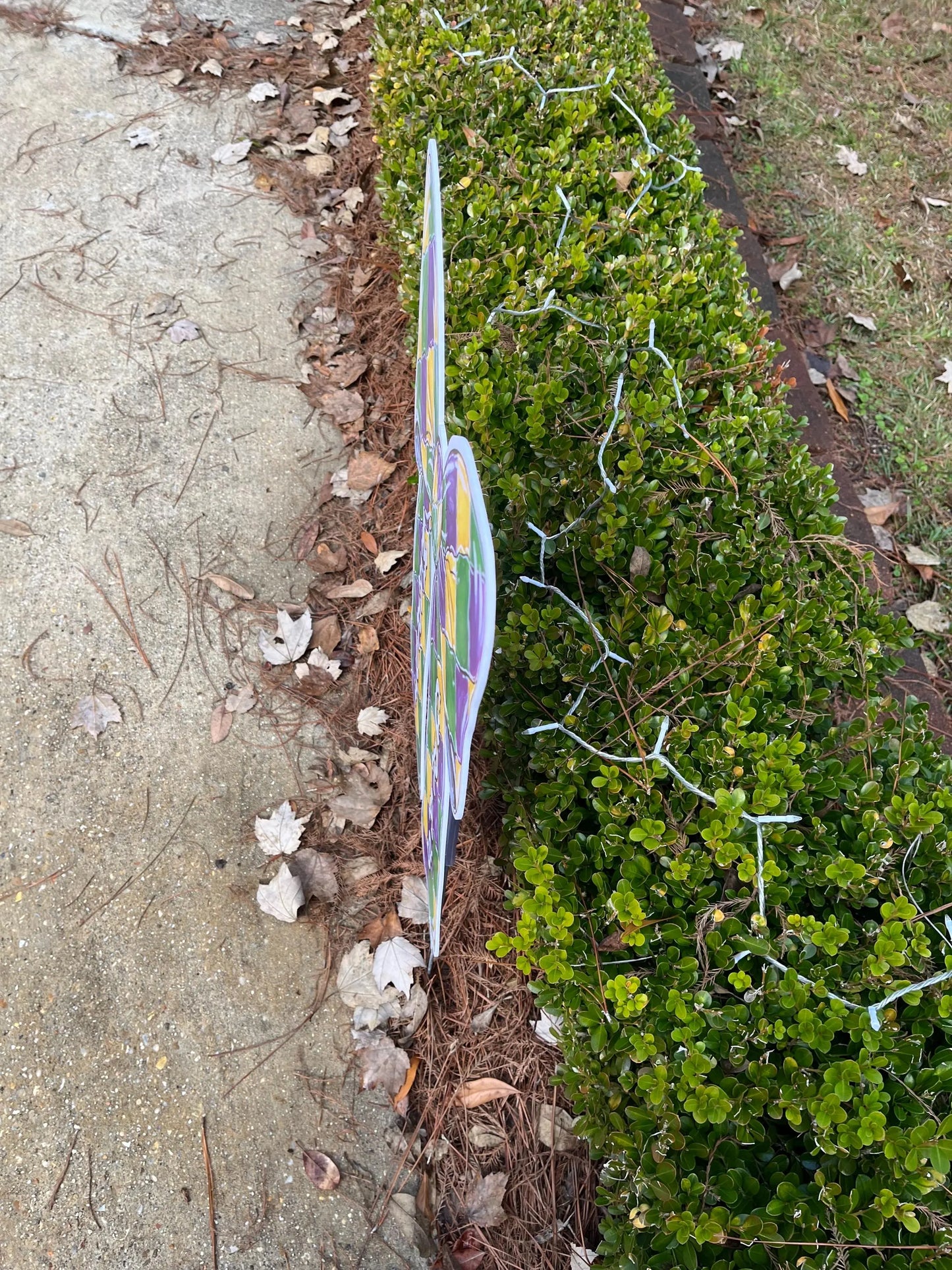 Mardi Gras Bow Yard Stake