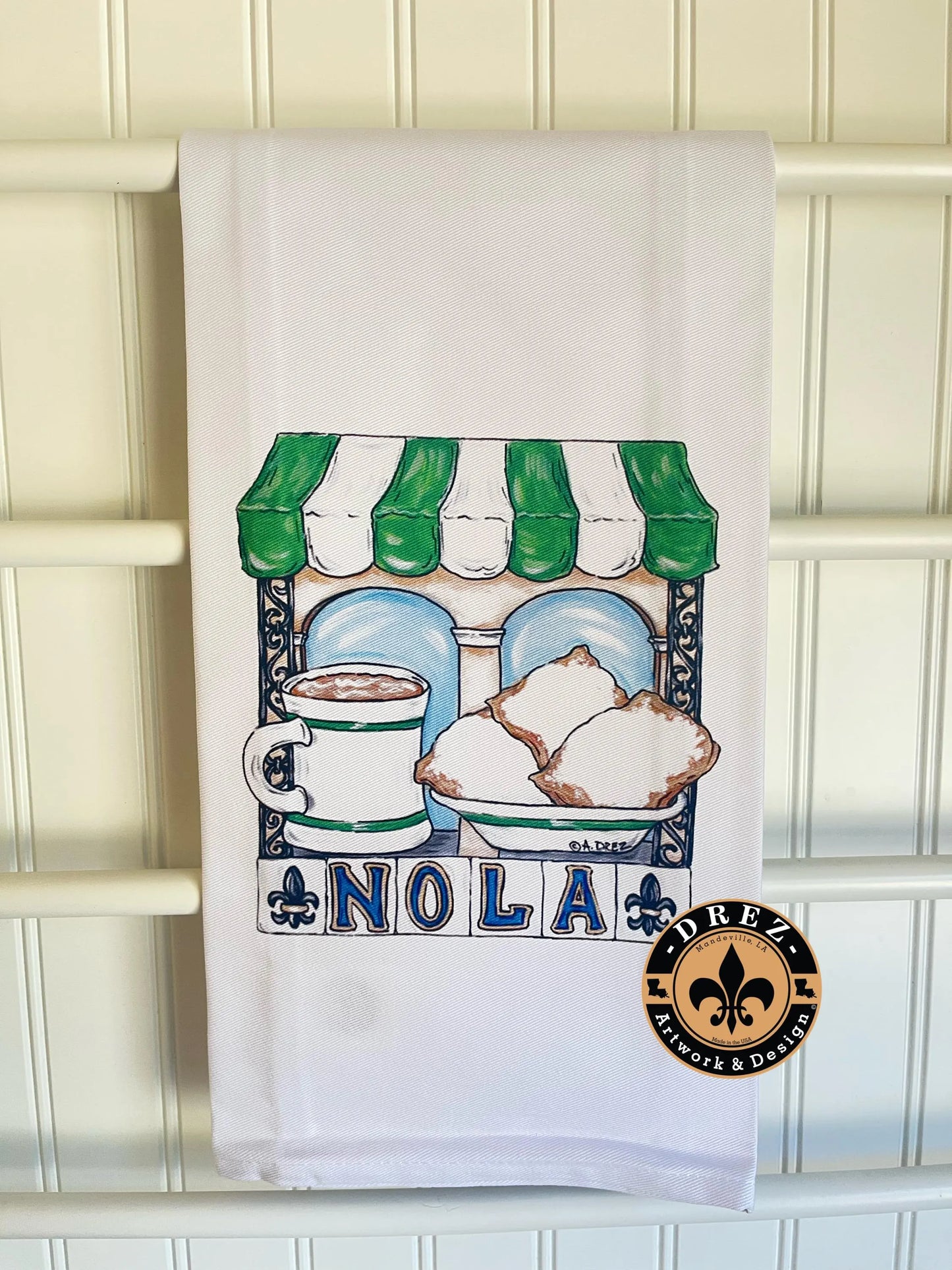 Beignet Nola Tea Towel