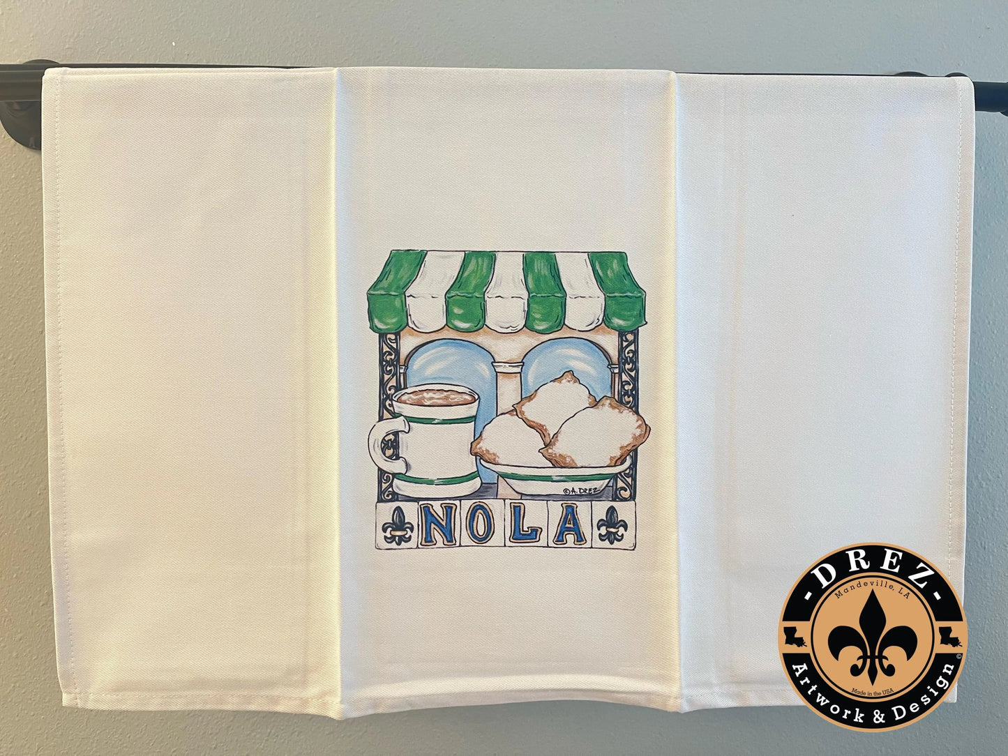 Beignet Nola Tea Towel