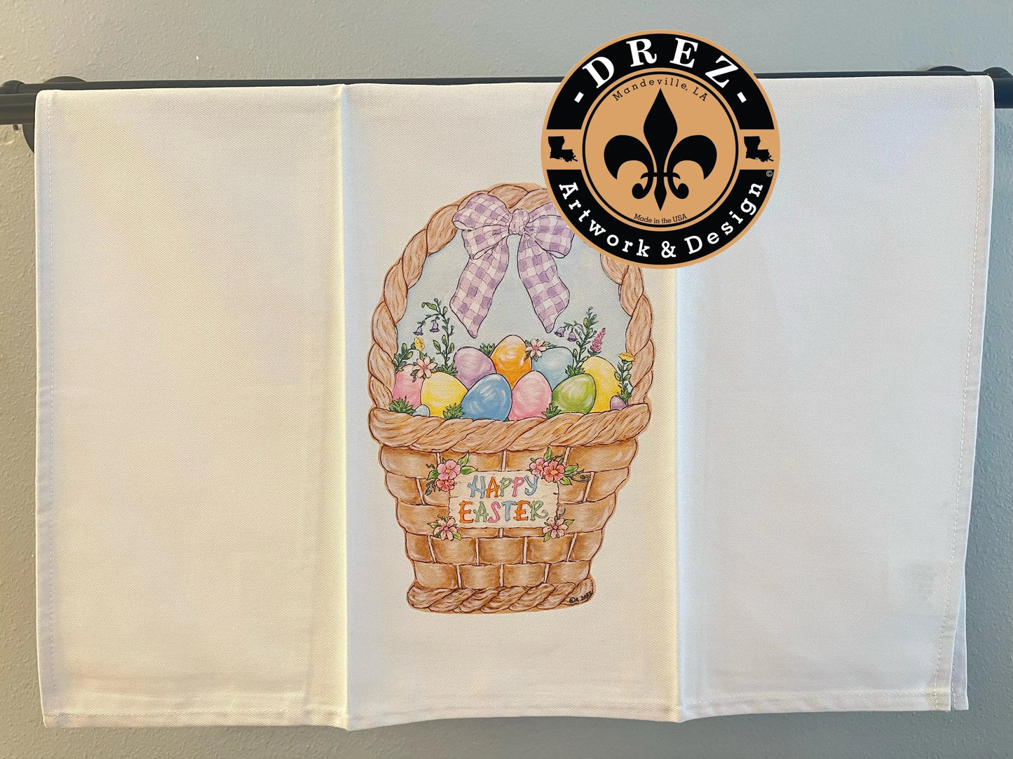 Easter Basket Tea Towel