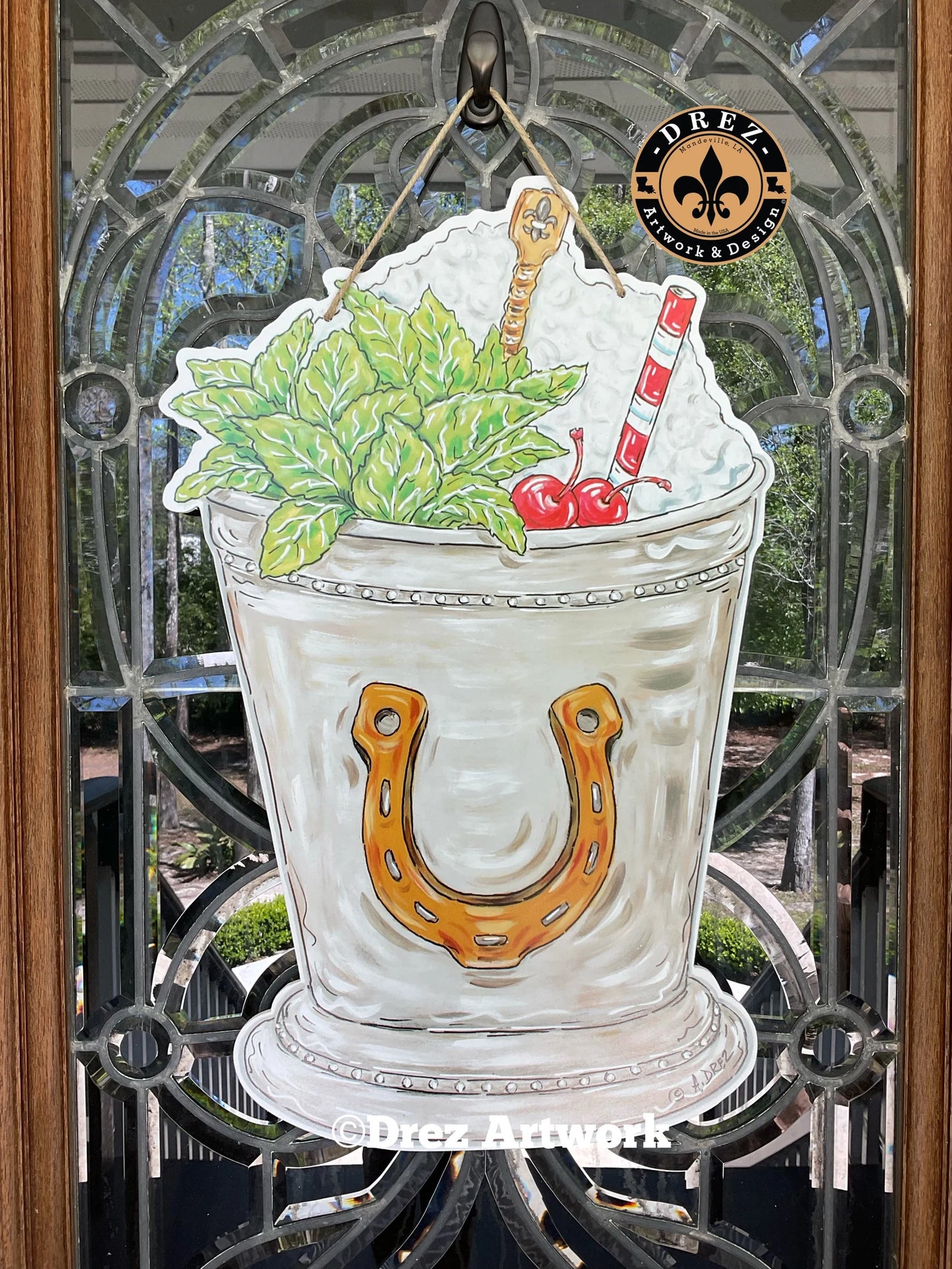 Mint Julep Door Hanger